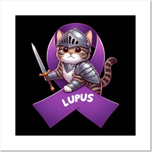 Cute Cat Lupus Awareness Warrior: Fighting for a Cause Posters and Art